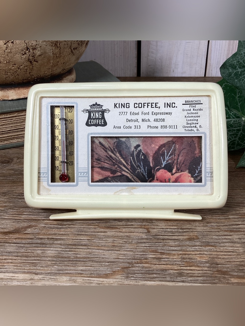 Vintage Advertising Thermometer King Coffee, Inc, Detroit MI